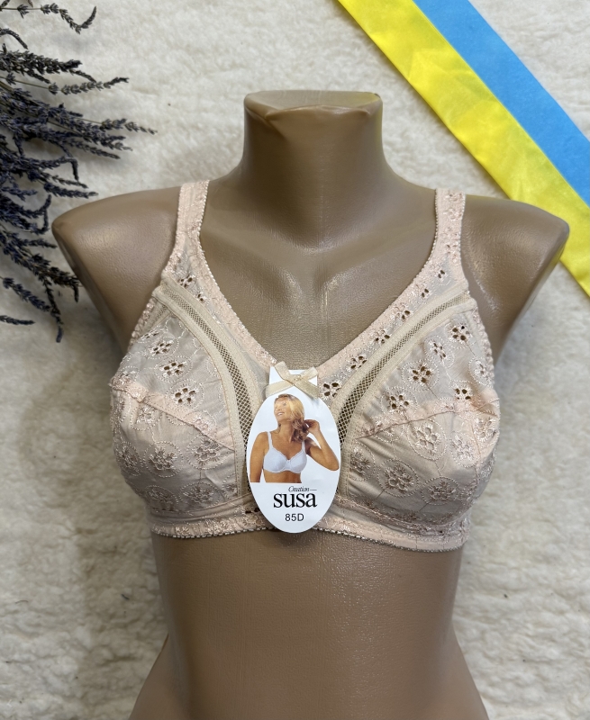 Бюстгальтер без кісточки Д, батістовий 8266