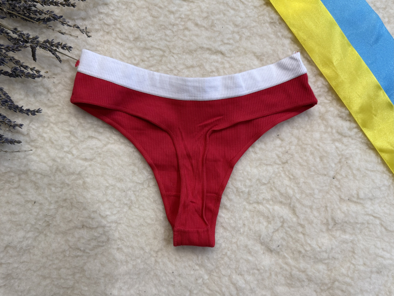 Стрінги рубчик, бавовна 10161